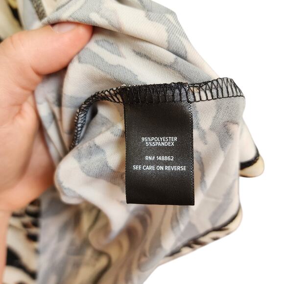 Torrid Womens Maxi Studio Knit Dress Plus Size 2X Watercolor Zebra Print Cutout - Picture 6 of 11